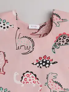 BAESD Girls Conversational Printed Pure Cotton Nightdress