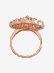 Kushal's Fashion Jewellery Rhodium-Plated Zircon Embellished Bridal Maang Tikka