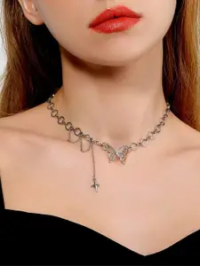 FIMBUL Silver-Plated Choker Necklace