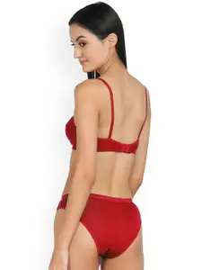 PIBU Pack of 3 Cotton Bra With Brief