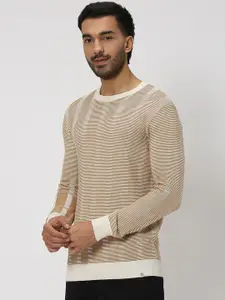 Mufti Striped Pure Cotton Pullover