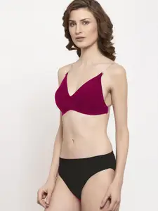 AROUSY Cotton Non-Wired Non Padded Bra With Mid-Rise Brief
