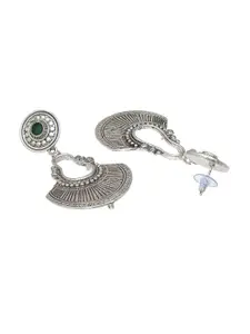 OOMPH Oxidised Contemporary Drop Earrings