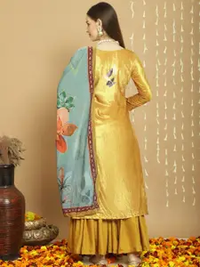 Stylee LIFESTYLE Floral Printed Velvet Unstitched Dress Material