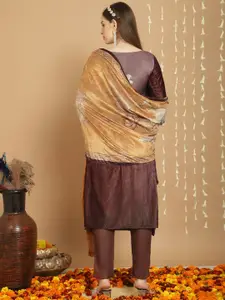 Stylee LIFESTYLE Floral Printed Velvet Unstitched Dress Material