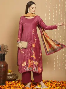 Stylee LIFESTYLE Printed Velvet Unstitched Dress Material