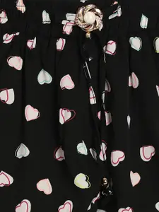 SWEET ANGEL Girls Black Printed Balloon Skirt