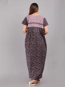 JVSP FASHION Floral Printed Maxi Nightdress