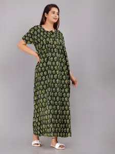 JVSP FASHION Floral Printed Maxi Nightdress