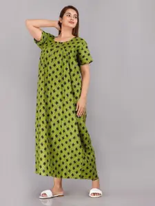 JVSP FASHION Floral Printed Maxi Nightdress