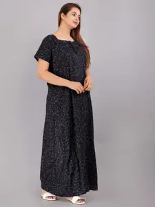 JVSP FASHION Floral Printed Maxi Nightdress