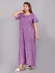 JVSP FASHION Floral Printed Maxi Nightdress