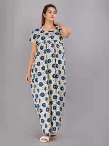 JVSP FASHION Geometric Printed Maxi Nightdress