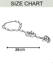 OOMPH Women Gold-Plated Kundan Ring Bracelet