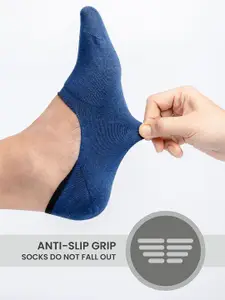 Supersox Men Pack Of 4 Anti-Slip Pure Cotton Shoe Liners