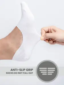 Supersox Men Pack Of 4 Anti-Slip Pure Cotton Shoe Liners