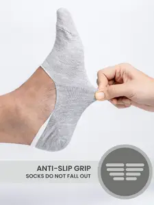 Supersox Men Pack Of 4 Anti-Slip Pure Cotton Shoe Liners