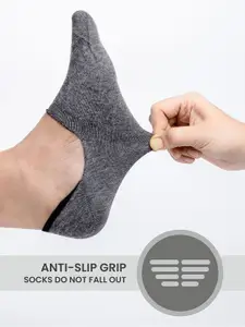 Supersox Men Pack Of 4 Anti-Slip Pure Cotton Shoe Liners