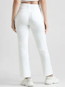 ONLY Women Flared High-Rise Clean Look Stretchable Jeans