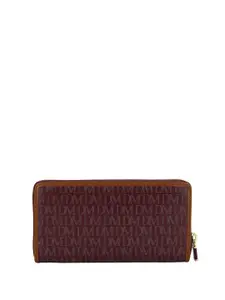 Da Milano Women Typography Printed Leather Two Fold Wallet