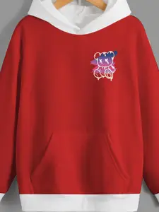 BAESD Boys Graphic Printed Hooded Relaxed Fleece Pullover Sweatshirt