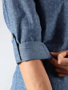 Fabindia Geometric Printed Pure Cotton Straight Kurta