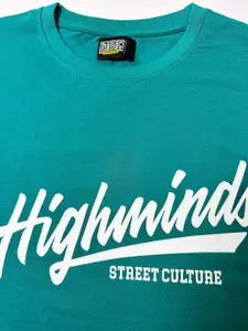 Maniac Typography Printed Oversized Cotton T-shirt