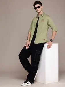 The Roadster Life Co. Pure Cotton Brand Logo Printed Casual Shirt