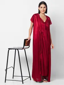 FashionRack Satin Nightdress With Robe