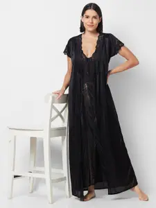 FashionRack Satin Nightdress With Robe
