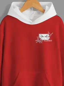 BAESD Boys Demon Slayer Printed Fleece Dagcros Hood Pullover Sweatshirt