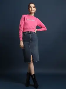 FOREVER 21 Women Pink Sweatshirt