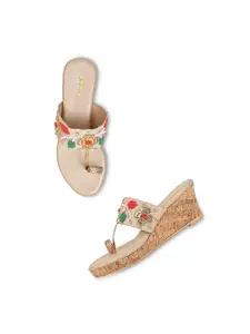 Rocia Ethnic Embroidered Wedge Heels