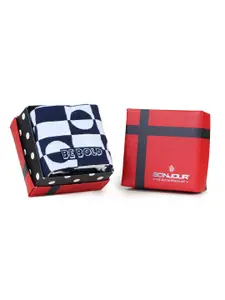 Bonjour Men Patterned Cotton Ankle-Length Socks