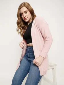 Madame Long Sleeves Longline Open Front Casual Shrug