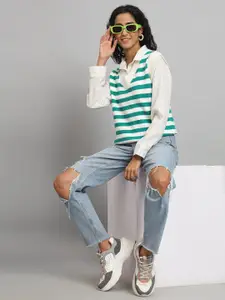 Chemistry Striped Woollen Sweater Vest