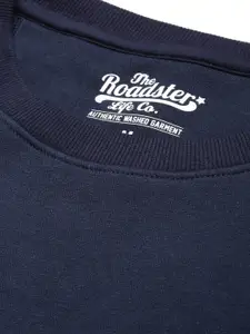 The Roadster Lifestyle Co. Navy Blue Relaxed Fit Basic Sweatshirt