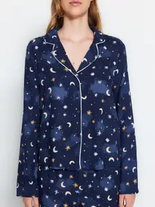 Trendyol Conversational Printed Night suit