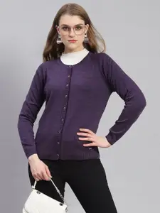 Monte Carlo Round Neck Woolen Cardigan Sweater