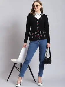 Monte Carlo Floral Embroidered Cardigan Sweater