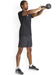 ADIDAS Printed Mid-Rise Slim-Fit Shorts