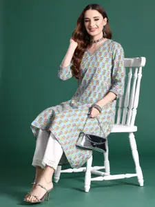 Sangria Women Ethnic Motifs Printed Cotton Kurta