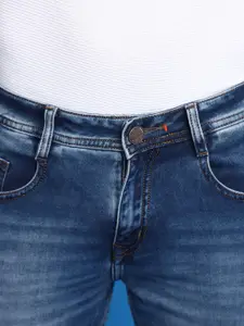 V-Mart Men Slim Fit Heavy Fade Knitted Mid-Rise Cotton Jeans