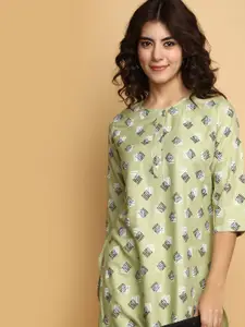 V-Mart Geometric Printed Straight Kurta