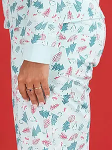 mackly Christmas Printed Pure Cotton Night suit
