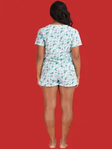 mackly Graphic Printed Pure Cotton Night suit