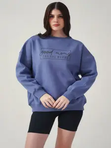 MKH Typography Printed Dry Fit Ribbed Sweatshirt