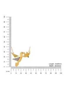 Kicky And Perky 925 Sterling Silver Gold-Plated Pendant With Chain