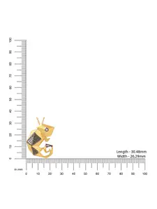 Kicky And Perky 925 Sterling Silver Gold-Plated Pendant With Chain