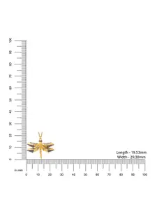 Kicky And Perky 925 Sterling Silver Gold-Plated Moissanite Studded Pendant With Chain